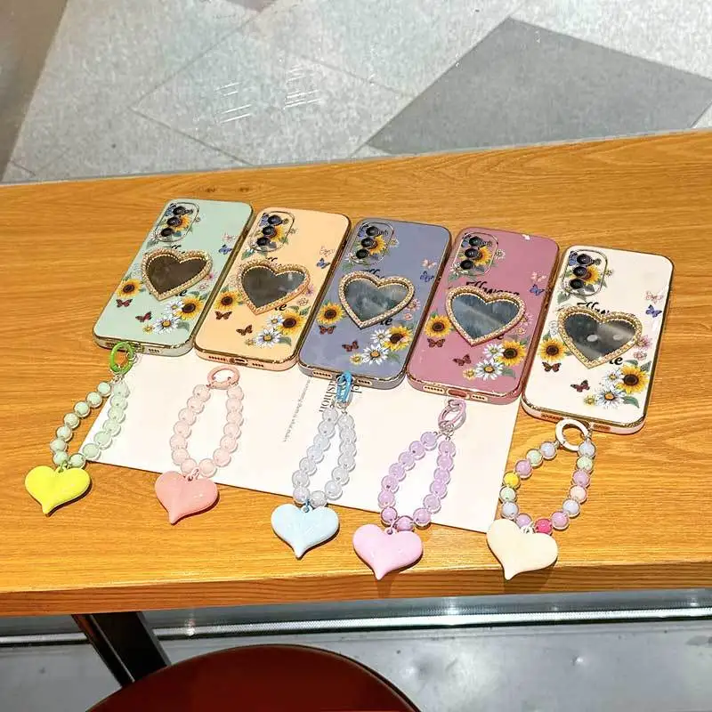 3-Piece Floral Phone Case Set with Lanyard and Stand
