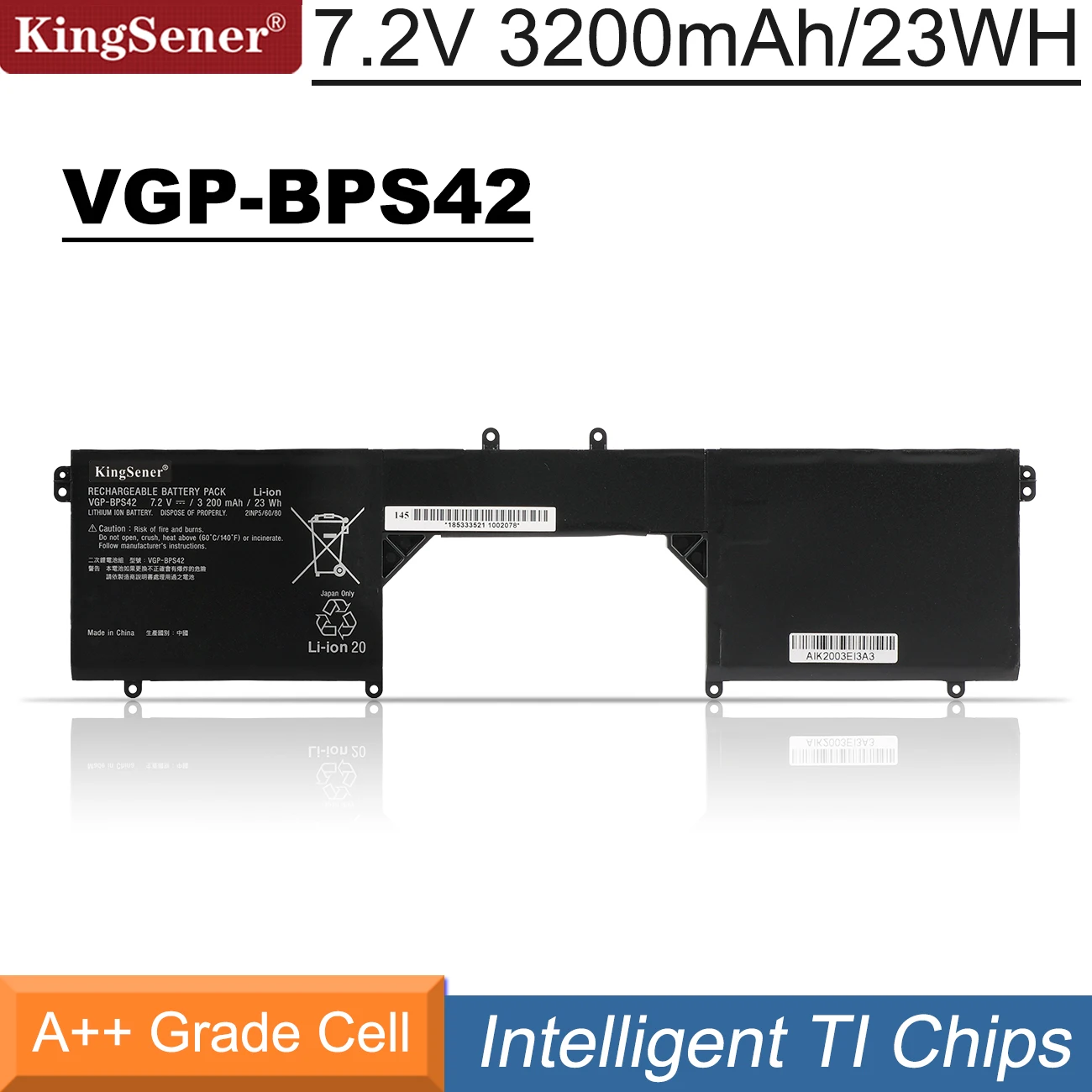 Batteria Per Laptop Kingsener Vgp-Bps42 Per Sony Vaio Fit 11A Multi-Flip Pc Muslimexmuslimexmuslimah 7.2V 23Wh