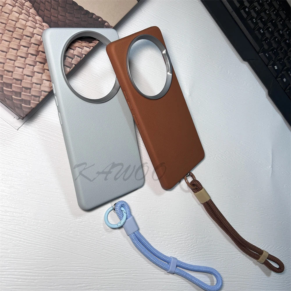Leather Skin Case with Adjustable Hand Strap and Lanyard