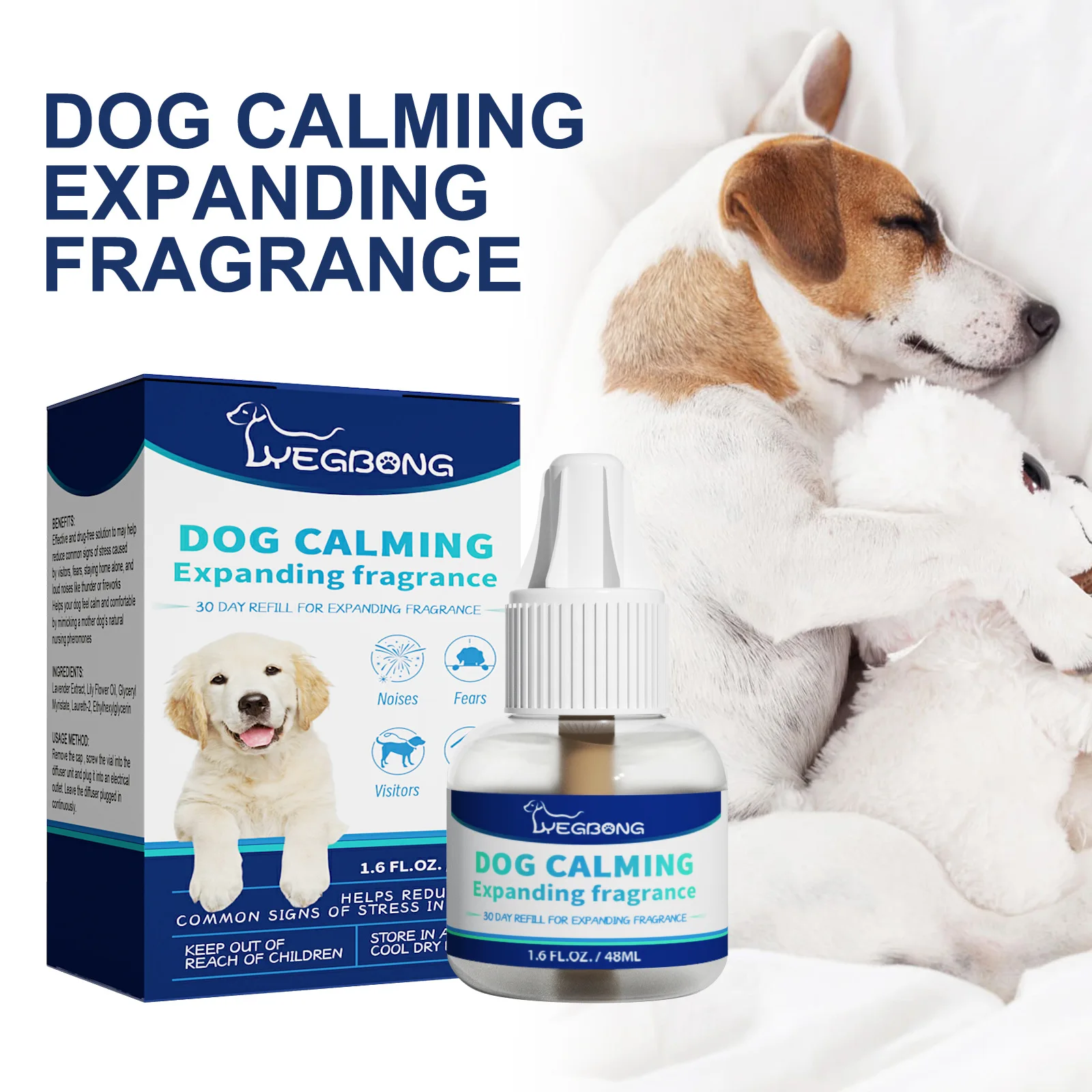 Yegbong Pet Emotional Care Solution To Relieve Cats and Dogs From Comfort, Calmness, Anxiety, and Noise Reduction Care Solution