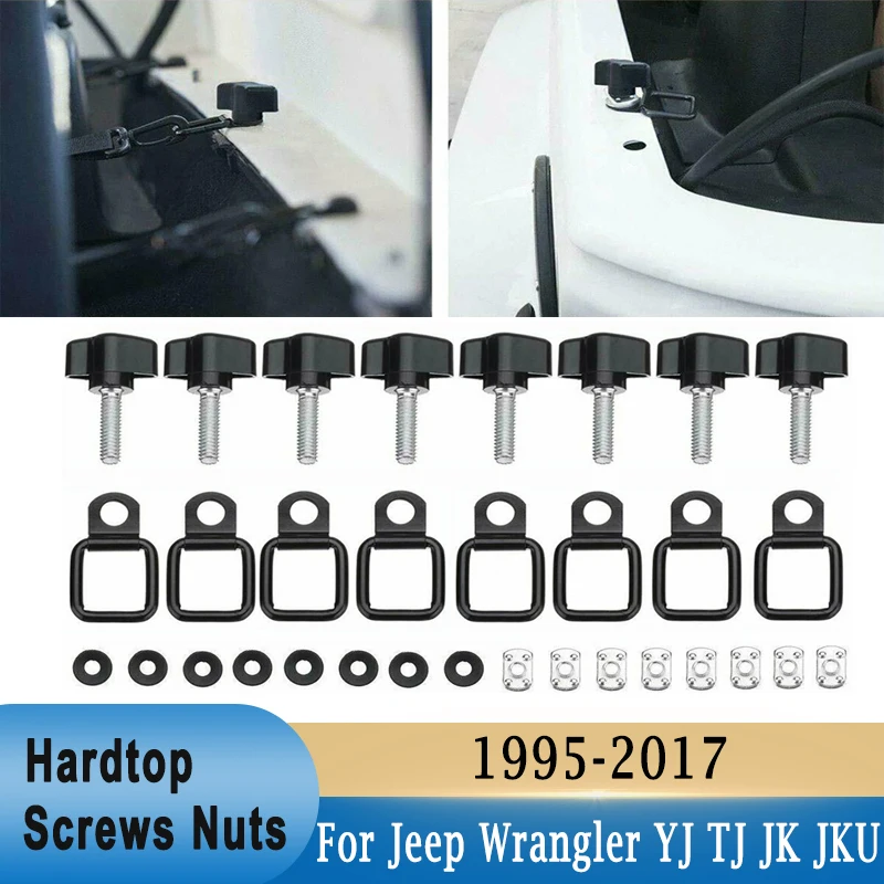 8 шт. быстросъемные крепежные болты и гайки для Jeep Wrangler YJ TJ JK JKU 1995-2017 Sports Sahara