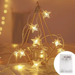 Enchanting Outdoor LED Star Fairy Lights for Celebrations and Decor (Warm white)