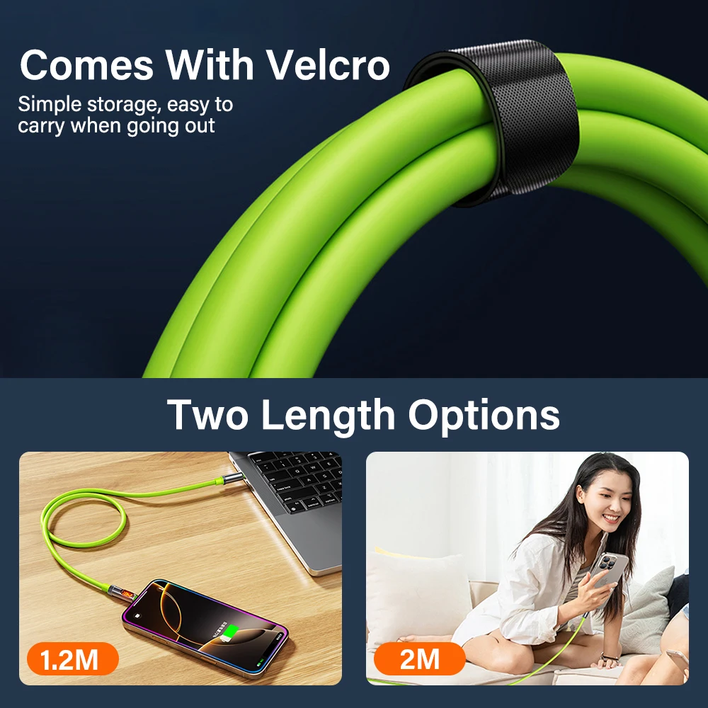 240W USB-C to Type-C Super Fast Charging Cable with LED Display