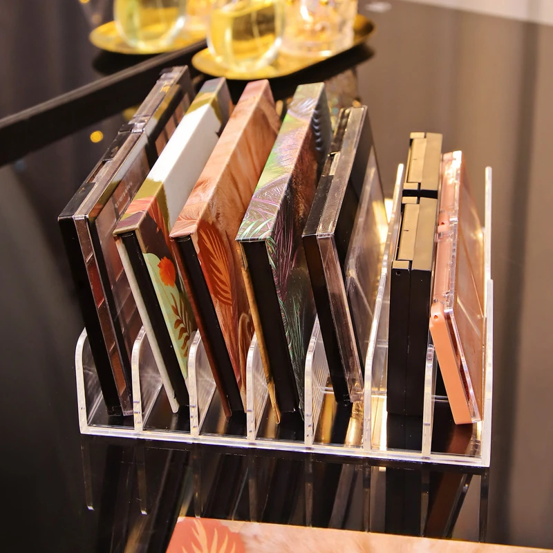 Eyeshadow Palette Organizer Makeup Storage Tray with Compartments Compact Cosmetic Rack for Women 4