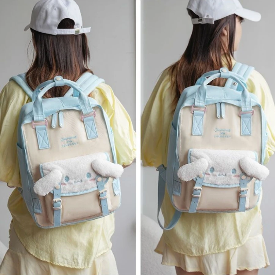 

Sanrio New Kuromi Cinnamon Dog Series Joint Sweet Campus Cartoon Large Capacity Nylon Circle School Bag Student'S Cute Backpack