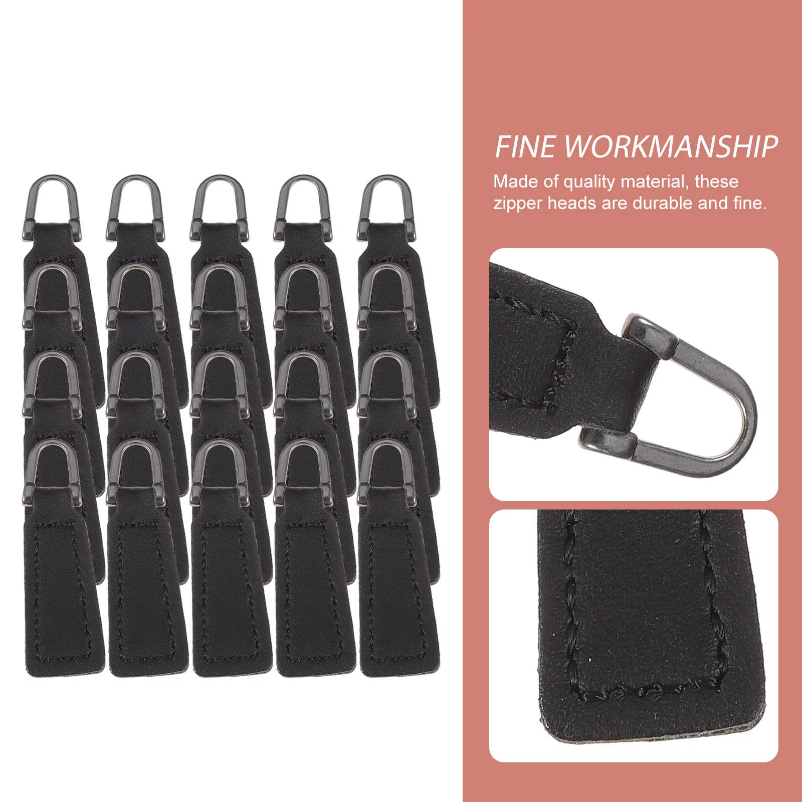 

Zipper Pullers DIY Luggage Clothing Accessories PU Zipper Pulls Bags Suitcases Zipper Head Universal Zipper Heads for Stor