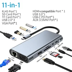 Universal USB - C Hub and Thunderbolt 3 Docking Station Adapter (11 - in - 1)