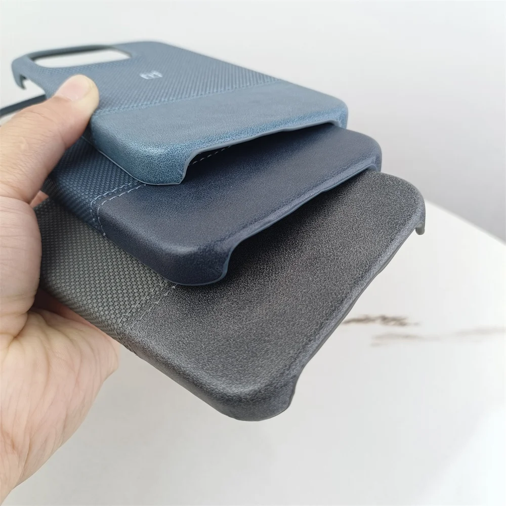 Luxury Matte Cotton Linen Leather Phone Case - Simple Shockproof Protective Cover