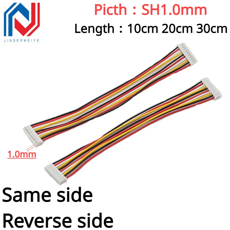 

10Pcs SH 1.0mm Electronic Wire Terminal Wire Double Head 10/20/30cm Cable 28awg Double Head Same side / Reverse side Connector