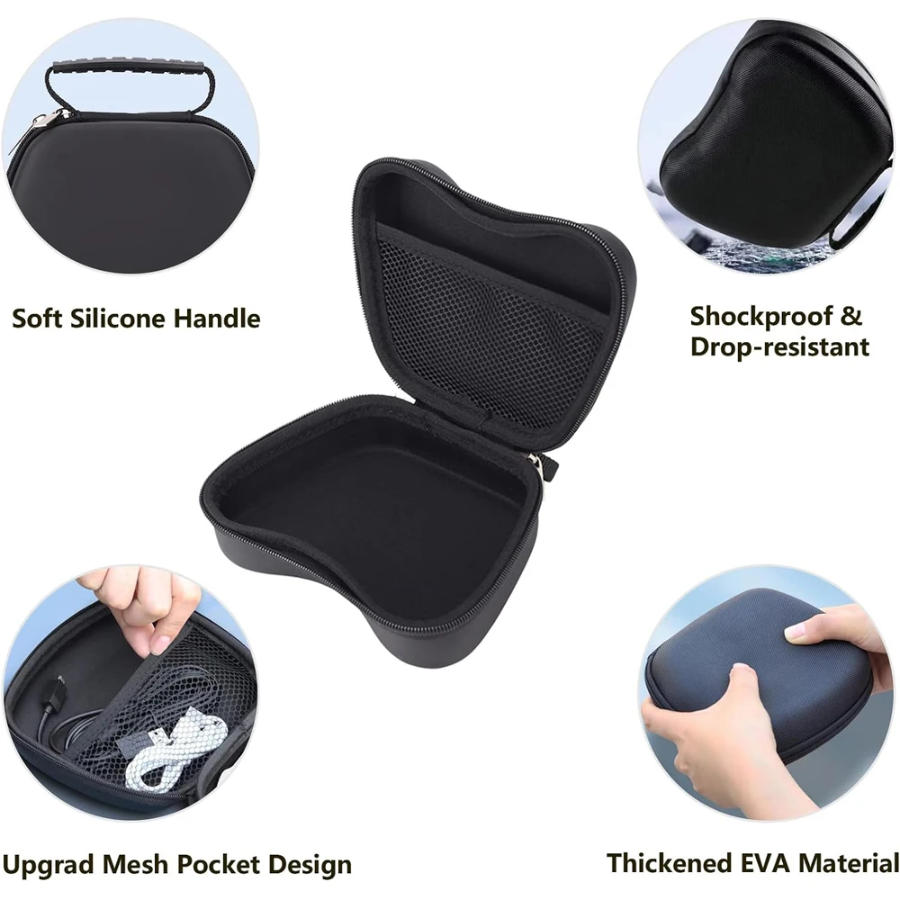 Se55f358baddf42dca291c187351a4c163 Hard Travel Case for PS5/Xbox Series X/S/Switch Controllers - Shockproof EVA Hard Shell Carrying Protector with Accessory Pocket Mallzona