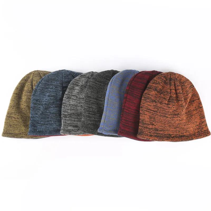 

Men's Trendy Warm Ski Beanie Hat Women's New Outdoor Fashion Double-sided Wearable Thick Autumn And Winter Knitted Pullover Hat