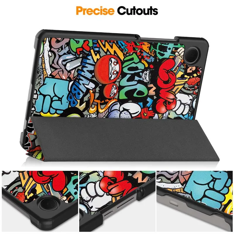 Cute PU Leather Flip Cover Case with Stand Holder, 8.7 Protective Casing