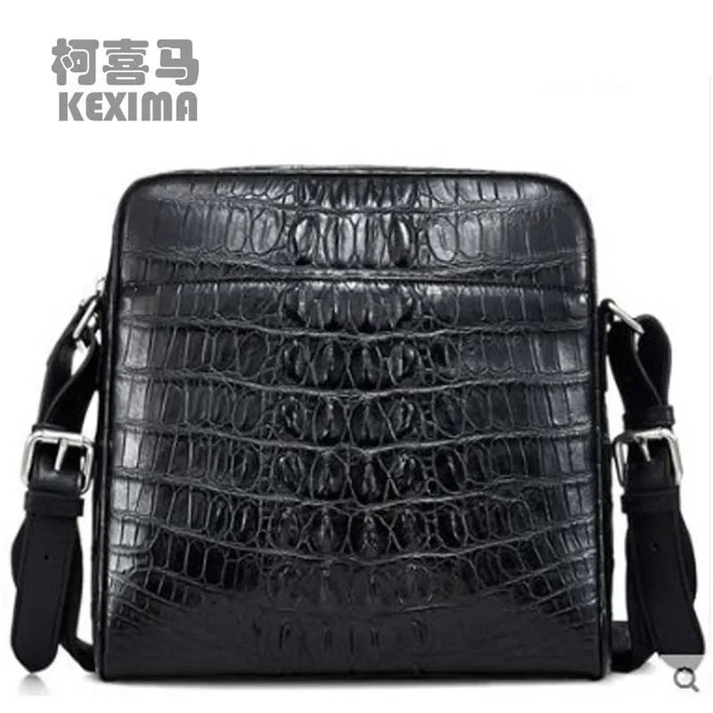 Cestbeau crocodile bag for men business casual leather crocodile single shoulder bag for men oblique cross