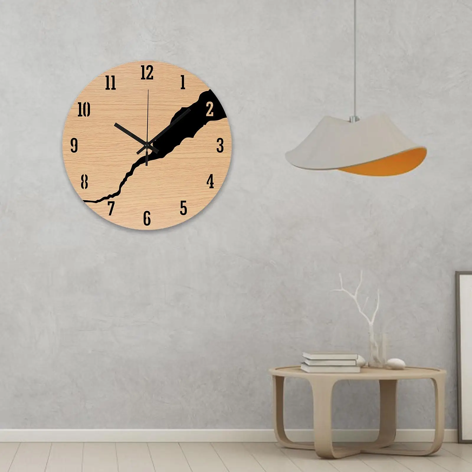 Acrylic Wall Clock Round Large Wall Clock Decorative Clock Mute Clock for Bathroom Classroom Holiday Housewarming Present