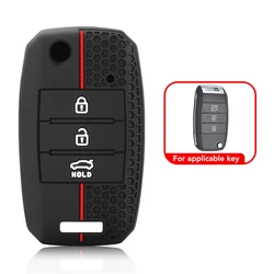 Silicone Key Cover Case for Kia Vehicles - Premium Protection (Black)