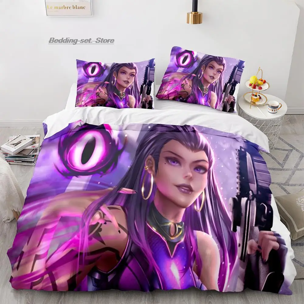 Gaming Valorant Bedding Set Single Twin Full Queen King Size Bed Set