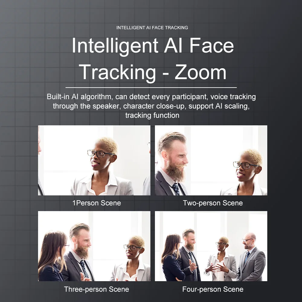 4K AI auto face tracking ePTZ camera all in one video conference system webcam built-in speaker and microphone