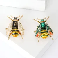 Rhinestone Bee Brooch for Women Unisex Pearl Beetle Pin Enamel Insect Lapel Pin Banquet Party Backpack Gifts Jewelry Accessories 3