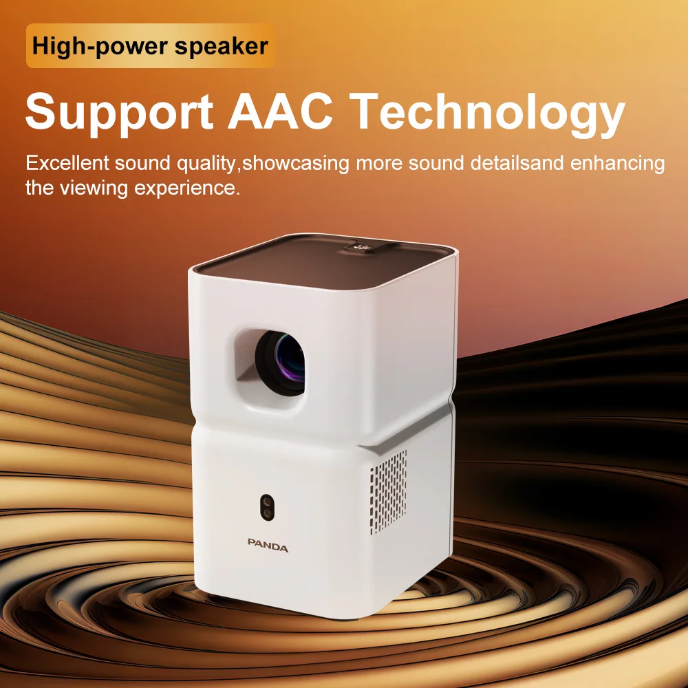 Portable Projector PANDA PF03 Mini Android Support Dual Wifi6 Electric Focus 1280x720P
