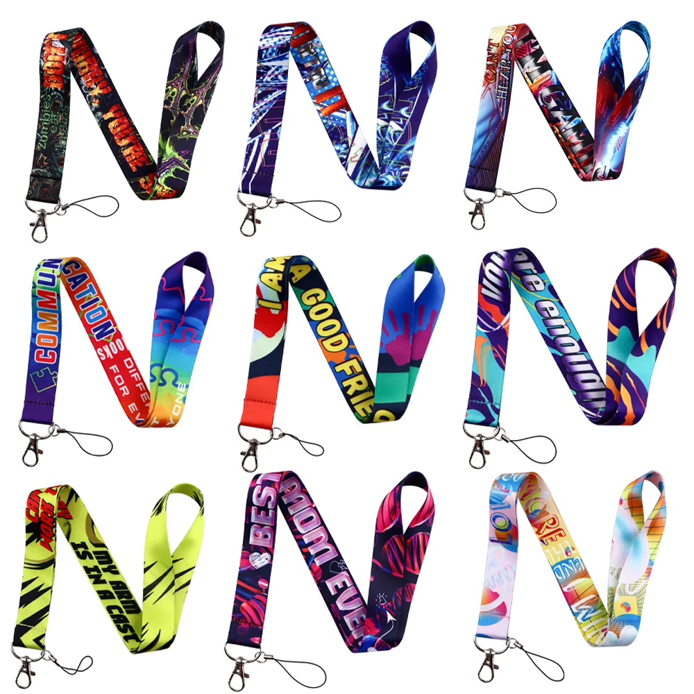 

BEST MOM EVER Lanyard Keychains Classic Cartoon Ribbon Hang Ropes Keyring Mobile Phone Charm Neck Straps Key Ring