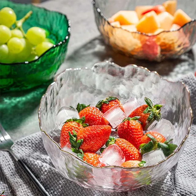 Homwin Glass Mixing Bowl Set for Baking 3-Piece Salad Bowl Set