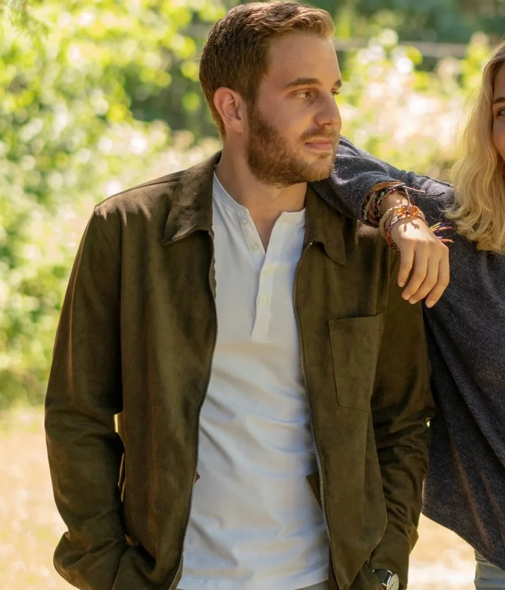 

YANGHAOYUSONG Homemade Ben Platt Broken Diamonds Suede Leather Jacket Suitable For Autumn And Winter