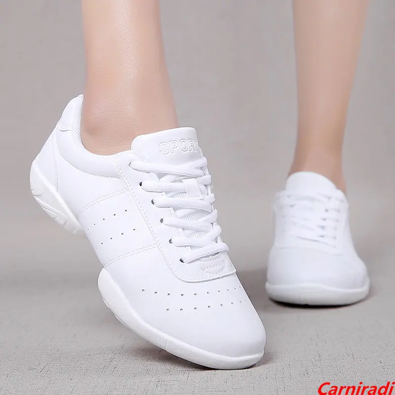 Women Competitive Aerobics Training Fitness Sneakers Children Cheerleading Dance Sports Shoes Girl Boy White Gymnastics Shoes