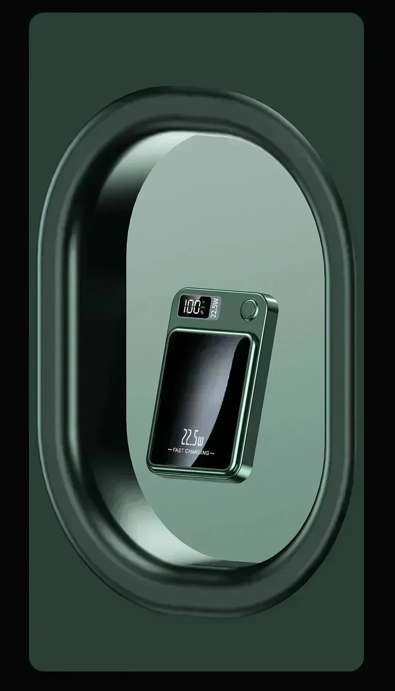 Magnetic Power Bank 100000mah Wireless Fast Charger For Iphone_voghion.com