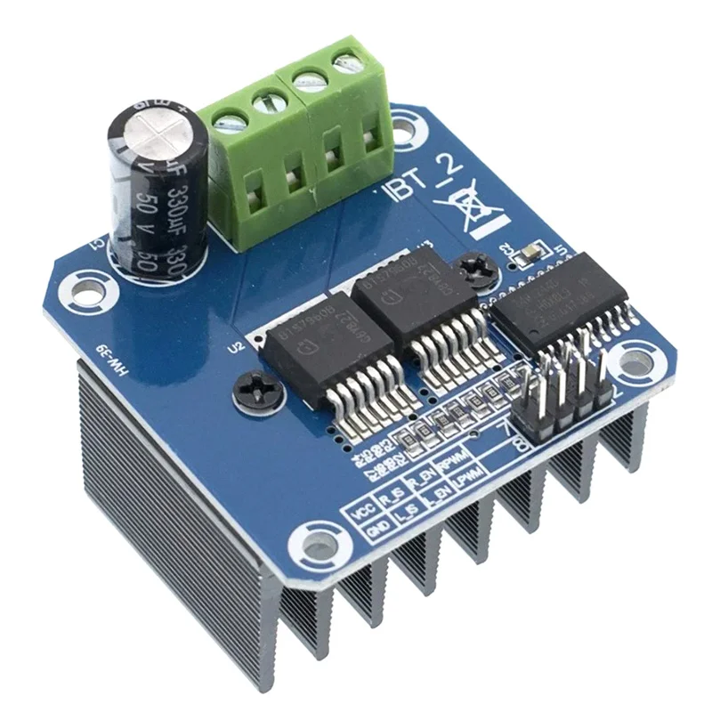 

BTS7960B H-bridge модуль драйвера электродвигателя высокой мощности, постоянный ток 43A, полупроводниковый охлаждающий драйвер