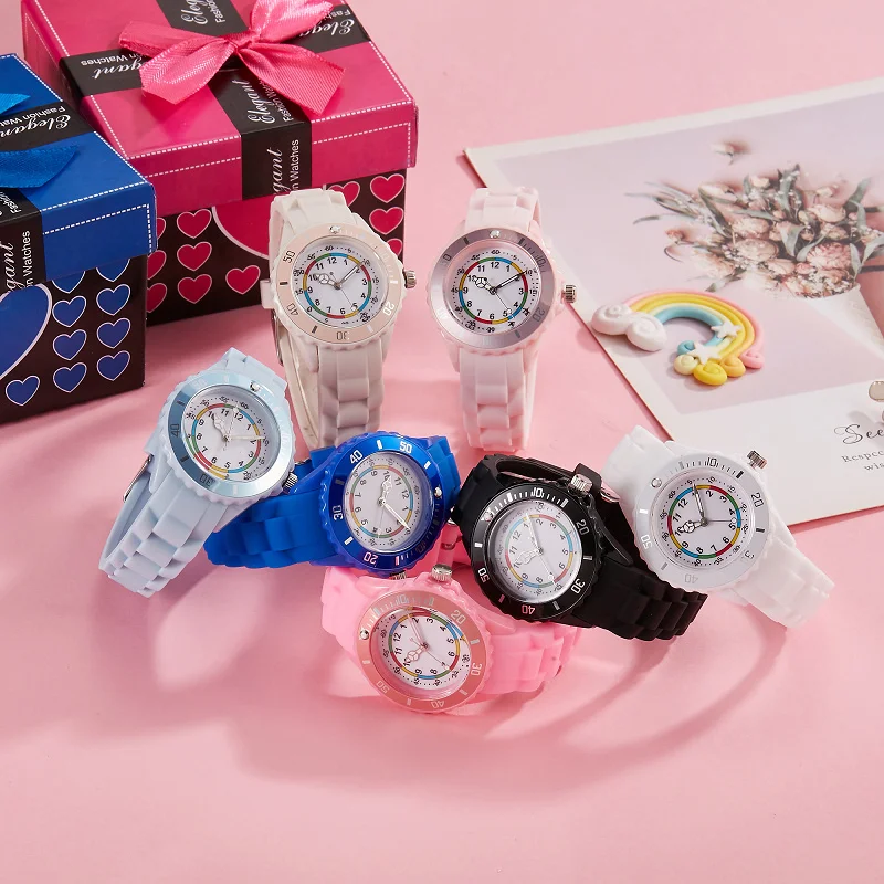 Waterproof Shockproof Silicone Strap Kids' Quartz Watch - Durable Sports Gift