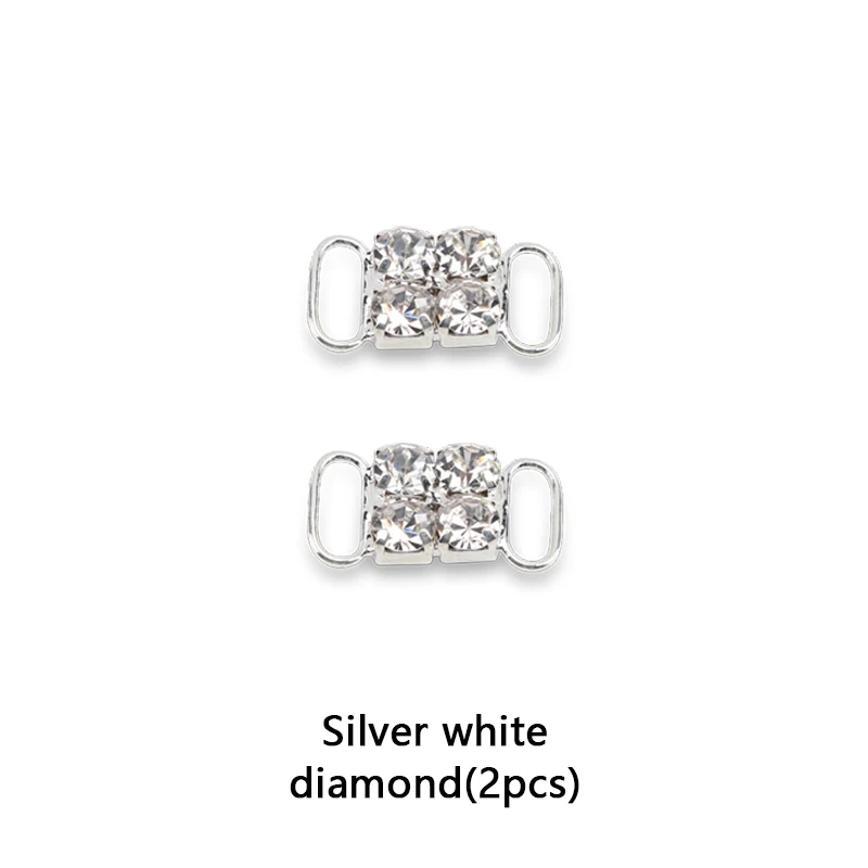 Luxury Rhinestone Diamond Sneaker Charms with Fashionable Metal Buckle Shoelace Accessories