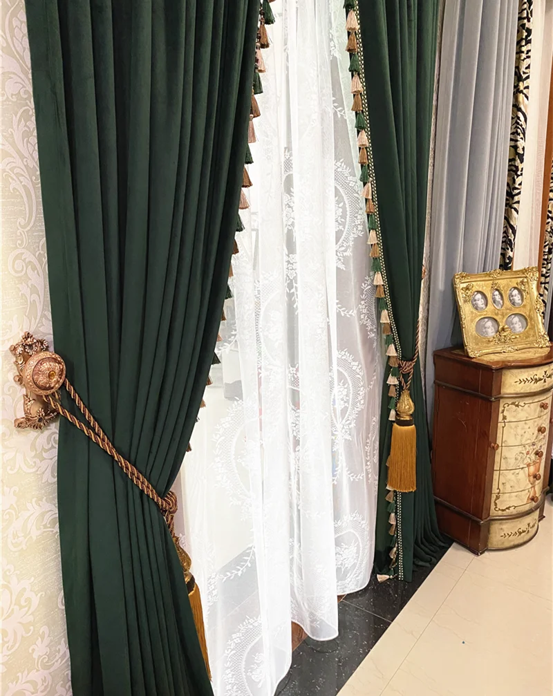 Dark Green Window Curtain Styles