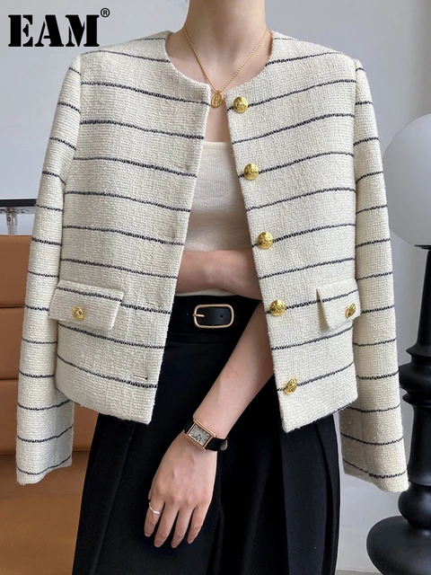 Women's Tweed Striped Blazer