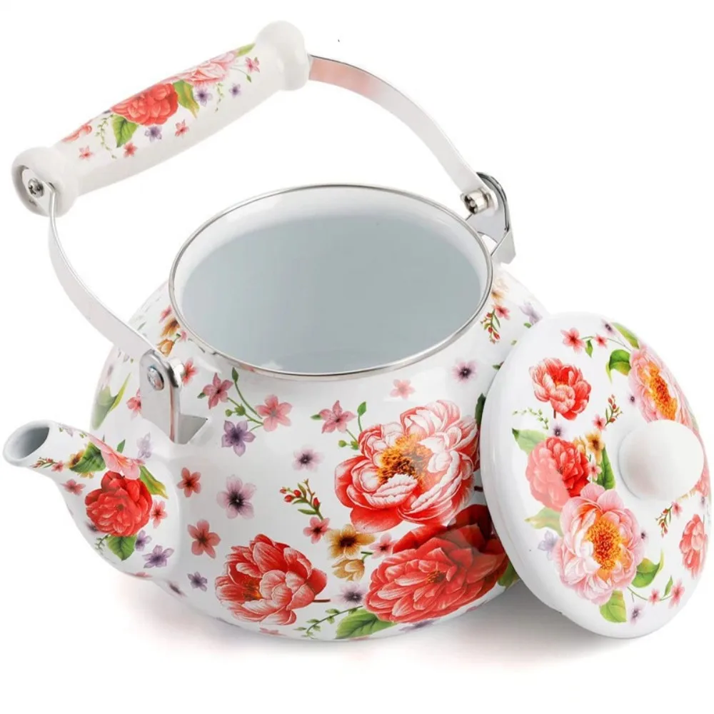 Floral Enamel Teapot 2
