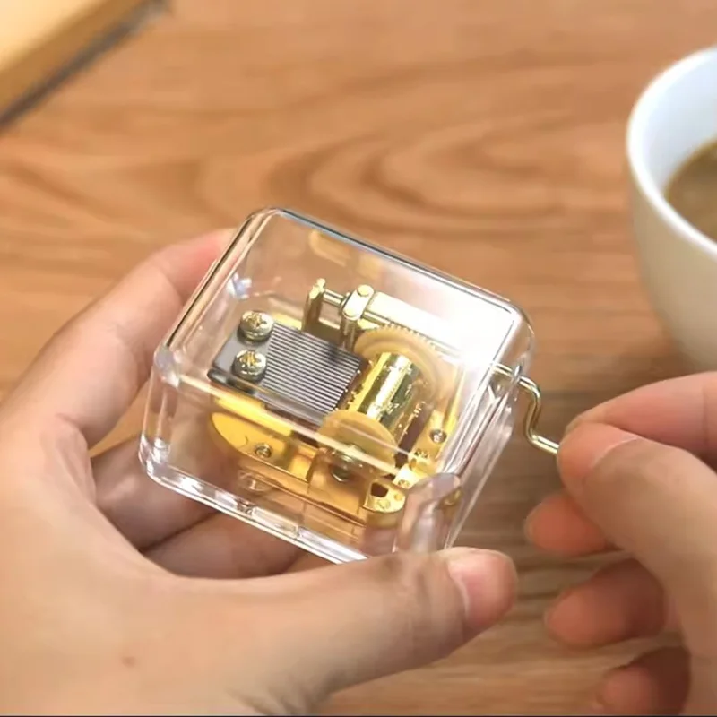 Music Box Mini Hand Crank Musical Box Collectibles Gifts Birthday Christmas Wedding Mother's Day