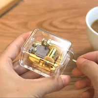 Music Box Mini Hand Crank Musical Box Collectibles Unique Best Gifts for Birthday Christmas Wedding Mother's Day 1