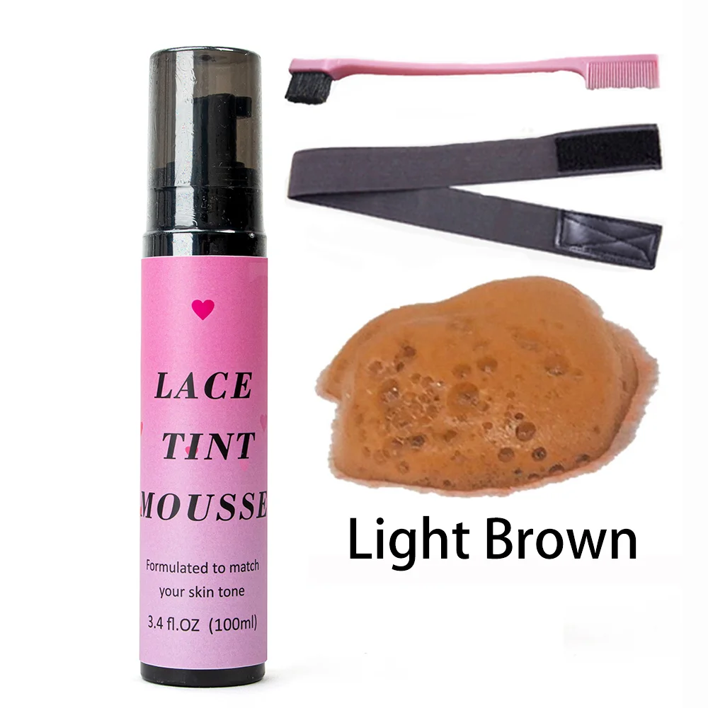 Lace tint Mousee for lace front wigs lace tint mouse and melt wig glue for wig Hair gel Wig Glue Waterproof Lace GluE