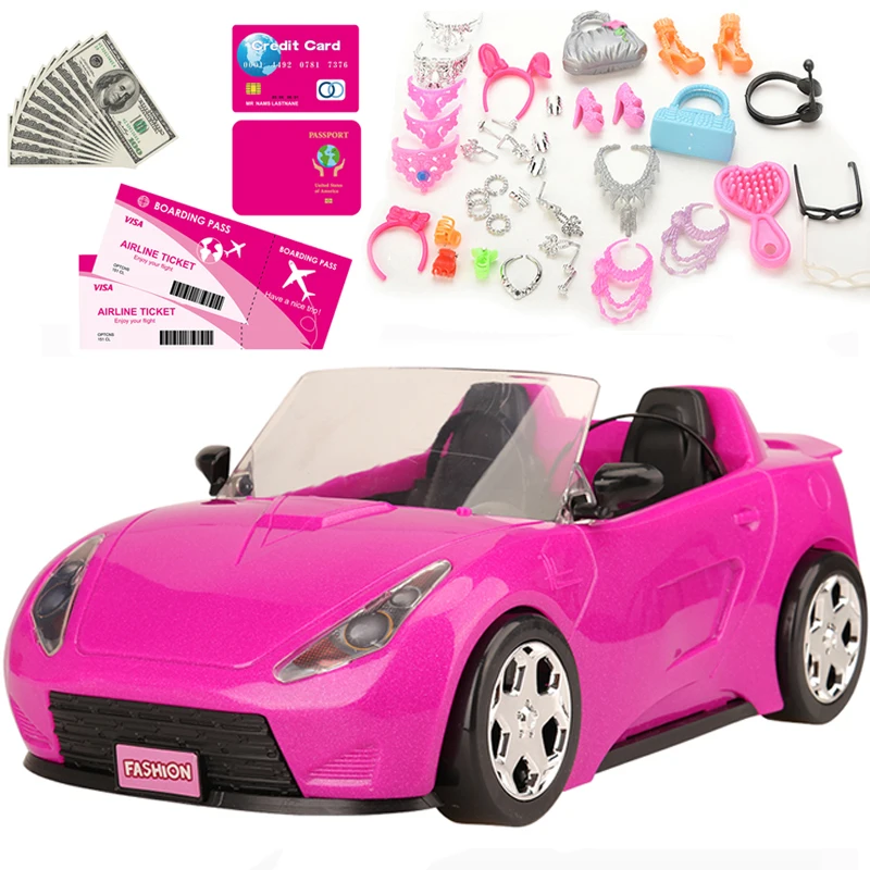 Araba modeli çocuklar oyuncak araba açık çocuk oyunu minyatür Dollhouse  aksesuarları Barbie için doğum günü yılbaşı hediyesi hediye oyuncak -  AliExpress