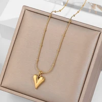 Ramos tempérament coeur pendentif chaîne collier pour femmes en acier inoxydable élégant collier ras du cou bijoux cadeau de fête 1