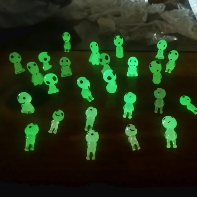 5/10/20 Pcs Miniature Landscape Glowing Tree Elf Character Ornament Potted Mini Garden Accessories Outdoor Glowing Statue Toy 5