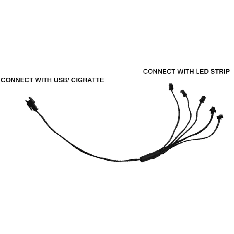 

EL Cold Light Fitting Extension Head 10 in 1 Connector Adapter PVC Plastic Shell 40cm long/each Line