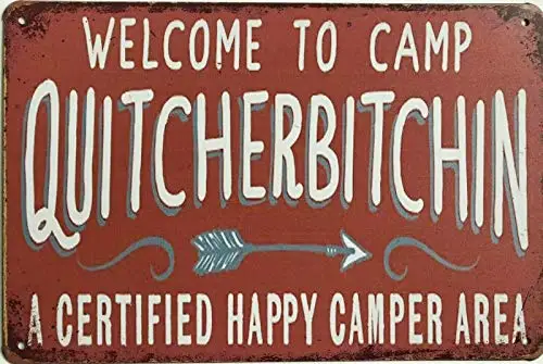 

Welcome to Camp Metal Tin Signs 8x12 Inch Wall Decor Kitchen