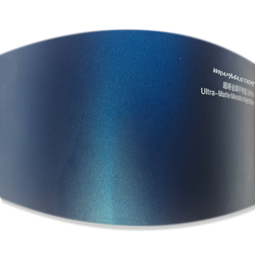 Ultral Matte Metal Flake Vinyl Flessibile In Fibra Di Carbonio High Vinyl Wrap Night Blue