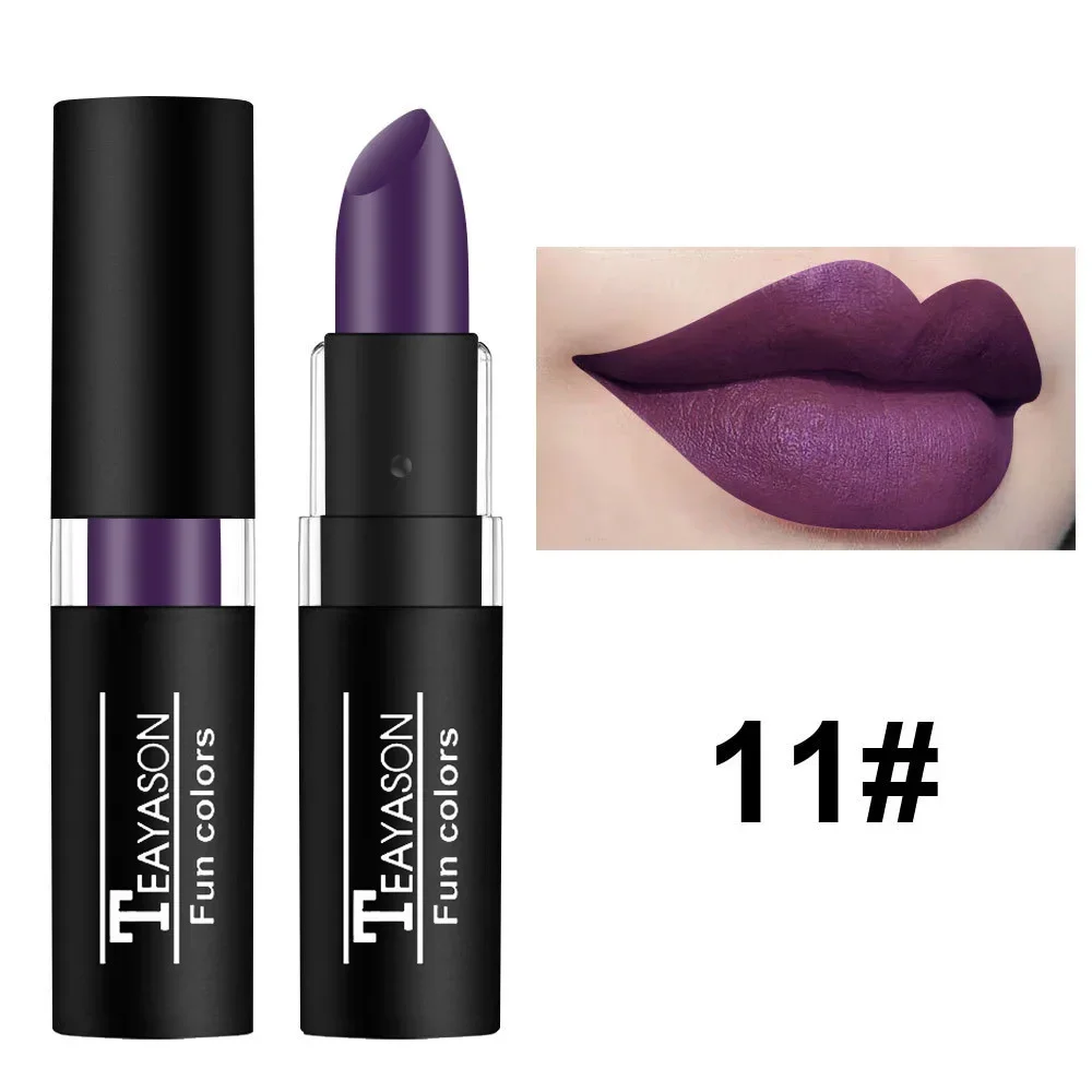 thumbnail image 1 of Waterproof Matte Lipstick Waterproof Lip Pigment Black Green Purple Lipstick Christmas Halloween Lip Makeup Tint Moisturizing, 1 of 5