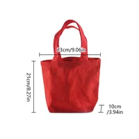 Reusable Canvas Cotton Fabric Shopper Bag Foldable Tote Bag Non-woven Environmental Case Organizer Multifunction Organizer 2