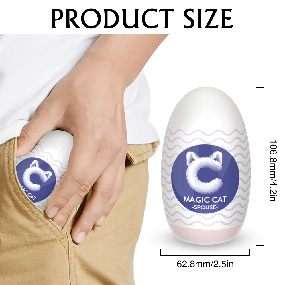 Magic Cat Masturbation Egg Sex Toys for Men 18+ Real Vagina Pussy Adult Goods Supplies Male Penis Glans Training Masturbators male sex toys