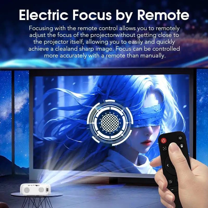 HY800 안드로이드 14 스마트 휴대용 LCD 프로젝터 Wifi LED 스마트 홈시어터 비디오 프로젝터 4K