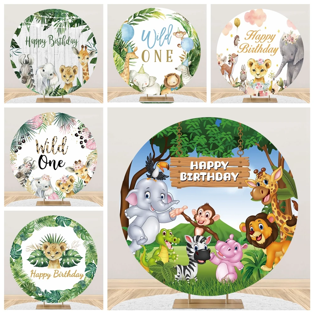 JUNGLE SAFARI ANIMALS Baby Shower Backdrop Background Banner Party