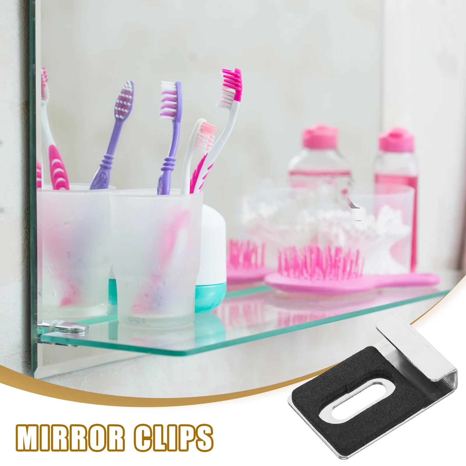 Wall Mounted Mirror Clip Hanging Hardware Clips Holders for Mounting 4 Pcs hanging hooks,wall hooks,picture frame hangers
