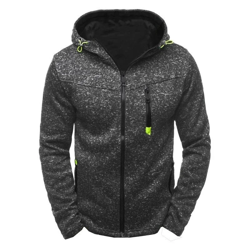 Men's Hoodie with Side Zipper Pockets Thin Solid Color Tracksuit Casual Everyday Outdoor Hooded Tracksuit Long Sleeves